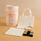 Flower Embroidery Tote Bag Kit
